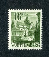 7283  Wurttemburg 1947  ~ Michel #6yII  ( Cat.€1. )  M*- Offers Welcome! - Andere & Zonder Classificatie