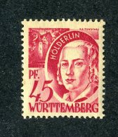 7286  Wurttemburg 1947  ~ Michel #9vwI  ( Cat.€4. )  M*- Offers Welcome! - Andere & Zonder Classificatie