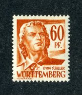 7287  Wurttemburg 1947  ~ Michel #10y  ( Cat.€.10 )  M*- Offers Welcome! - Andere & Zonder Classificatie