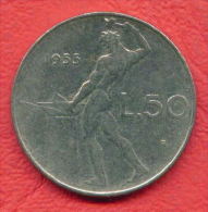 ZC544 /  - 50 LIRE - 1955 -  Italia Italy Italie Italien Italie -  Coins Munzen Monnaies Monete - 50 Liras