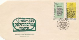 Czechoslovakia / First Day Cover (1966/27 B) Praha (2): Jewish Monuments - Sign Printers; Pinkas Synagogue (1939-1945) - Jewish