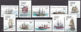 Australian Antartic Territory 1979-1980 Yvert 37-46, Ships (I) - MNH - Ongebruikt