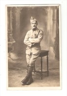 Carte Photo :  Soldat Posant En Tenue - Personen