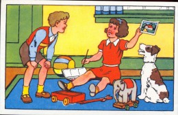 Fantasie Fantaisie -  Jongen & Meisje Met Speelgoed - Humorvolle Karten