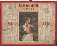 Almanach Des PTT/Avec Carte Des Chemins De Fer/ Seine / 1951       CAL163 - Big : 1941-60