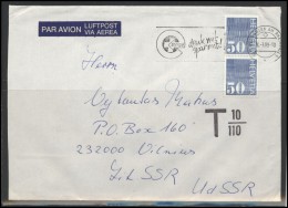 SWITZERLAND Postal History Brief Envelope Air Mail CH 021 Energy Saving NEUHAUSEN Am RHEINTALL Special Cancellation - Lettres & Documents