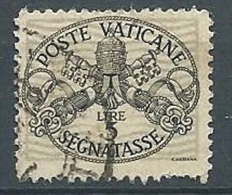 1945 VATICANO USATO SEGNATASSE 5 LIRE - EDV05-2 - Portomarken