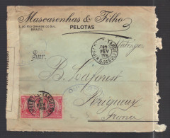 BRESIL 1914/1918 Usages Courants Obl. S/enveloppe Censure Militaire Française - Lettres & Documents