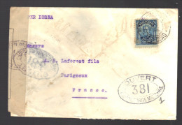 BRESIL 1914/1918 Usages Courants Obl. S/enveloppe Censure Militaire Française - Briefe U. Dokumente