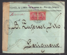 BRESIL 1914/1918 Usages Courants Obl. S/enveloppe Censure Militaire Française - Cartas & Documentos