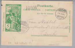 Heimat TG Arbon 1900-10-06 Bahnwagenvermerk Ambulant No. 30 L82 - Storia Postale