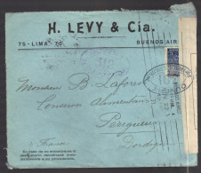 ARGENTINE 1914/1918 Usages Courants Obl. S/enveloppe Censure Militaire Française - Storia Postale