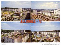 ALLONNES -  4 Vues :Hôtel De Ville & Avenue Charles De Gaulle - Le Mail - Vue Des Perrières - Ecole J. Ferry Et Chesnaye - Allonnes