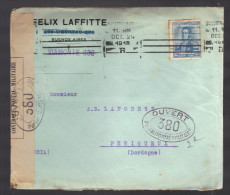 ARGENTINE 1914/1918 Usages Courants Obl. S/enveloppe Censure Militaire Française - Briefe U. Dokumente