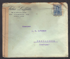 ARGENTINE 1914/1918 Usages Courants Obl. S/enveloppe Censure Militaire Française - Cartas & Documentos