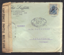 ARGENTINE 1914/1918 Usages Courants Obl. S/enveloppe Censure Militaire Française - Storia Postale