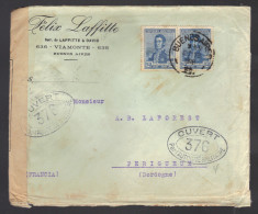 ARGENTINE 1914/1918 Usages Courants Obl. S/enveloppe Censure Militaire Française - Covers & Documents