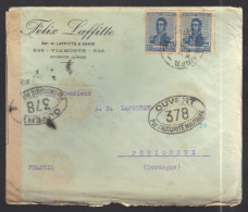 ARGENTINE 1914/1918 Usages Courants Obl. S/enveloppe Censure Militaire Française - Storia Postale