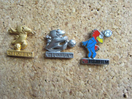 LOT DE 3 PINS ARTHUS BERTRAND FOOTIX FUJIFILM COUPE DU MONDE 1998 - Arthus Bertrand