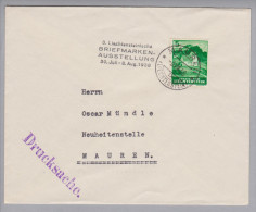 Liechtenstein 1938-08-06 Mauren Mit Sonderstempel Drucksache - Brieven En Documenten