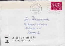 Norway SKODBO & MARTENS A.S, OSLO 1972 Cover Brief To Denmark INTERJUNEX Exhibition Stamp - Cartas & Documentos