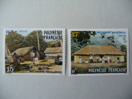 Polynésie  1988  N°300 Et 301 Y&T  "Habitations Tahitiennes"  2V.  Neuf - Unused Stamps