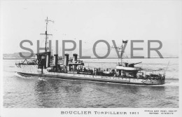 Torpilleur BOUCLIER (Marine Nationale) - Carte Photo éd. Marius Bar - Photo/bateau/schiff - Sous-marins