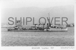 Torpilleur BOUCLIER (Marine Nationale) - Carte Photo éd. Marius Bar - Photo/bateau/schiff - Sous-marins