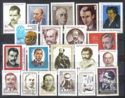 Hungary 20 Commemorative Stamps From 1970-1985 , Personalities    MNH - Nuovi