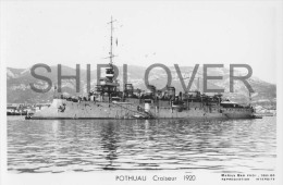 Croiseur POTHUAU (Marine Nationale) - Carte Photo éd. Marius Bar - Photo/bateau/schiff - Sous-marins