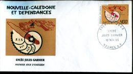 FDC Nouvelle Calédonie : Lycée Jules Garnierl - Nouméa 13 Novembre 1985 - FDC