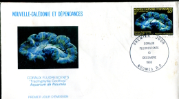 FDC Nouvelle Calédonie : Coraux Fluorescents - Nouméa 13 Décembre 1980 - FDC