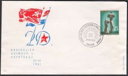 Yugoslavia 1961, Illustrated Cover "20 Years Of Uprising In Croatia" W./ Special Postmark Zagreb, Ref.bbzg - Covers & Documents