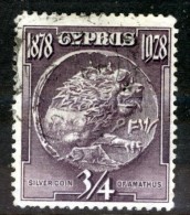 CYPRUS - 1928 3/4 PIASTRE BRITISH RULE ANNIVERSARY GOOD USED SG123 - Cyprus (...-1960)