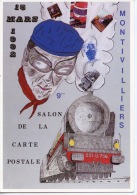 Montivilliers - 9è Salon Cartophile 1992  (J. P. Alinand) Locomotive Vapeur "Lison" Cheminot - Montivilliers