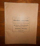 CHEMINS DE FER REGLEMENT MINISTERIEL POUR LE TRANSPORT DES MATIERES DANGEUREUSES ET MATIERES INFECTEES 1939 - Ferrocarril & Tranvías