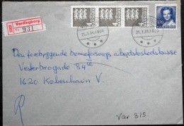 Denmark 1984     Registered Letter( Lot 3130 ) - Cartas & Documentos
