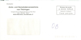 Österreich Graz Taxe Percue Drucksache 1996 Amts- Und Gemeindeverzeichnis Thüringen München - Franking Machines (EMA)