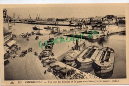 50 - CHERBOURG -  VUE SUR LES BASSINS ET LA GARE MARITIME - Cherbourg
