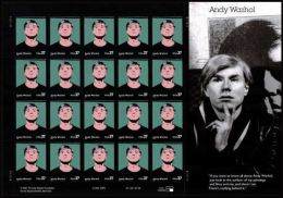 USA 2002 Warhol Sheet Of 20 $7.40 MNH SC 3652sp YV BF3365 MI B3626 SG MS4165 - Sheets