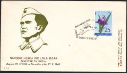 Yugoslavia 1953, Illustrated Cover "Ivo Lola Ribar Secretary Of The SKOJ-a", W./ Special Postmark "Zagreb", Ref.bbzg - Briefe U. Dokumente