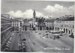 Cpsm  Italie    Piemonte  Turin  Torino Piazza S Carlo - Places