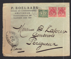 PAYS-BAS 1914/1918 Usages Courants Obl. S/enveloppe Censure Militaire Française - Briefe U. Dokumente