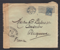 PAYS-BAS 1914/1918 Usages Courants Obl. S/enveloppe Censure Militaire Française - Briefe U. Dokumente