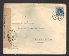 PAYS-BAS 1914/1918 Usages Courants Obl. S/enveloppe Censure Militaire Française - Cartas & Documentos