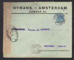 PAYS-BAS 1914/1918 Usages Courants Obl. S/enveloppe Censure Militaire Française - Covers & Documents