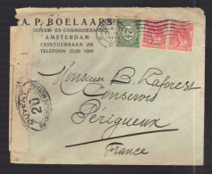 PAYS-BAS 1914/1918 Usages Courants Obl. S/enveloppe Censure Militaire Française - Lettres & Documents