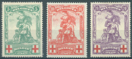 BELGIQUE - 1914 - MLH/* CROIX ROUGE RODE KRUIS - COB 126-128  - Lot 9842 - 1914-1915 Croix-Rouge