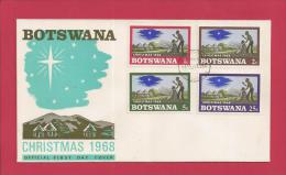 BOTSWANA, 1968,  Mint FDC, Christmas, MI 47-50, F3603 - Botswana (1966-...)