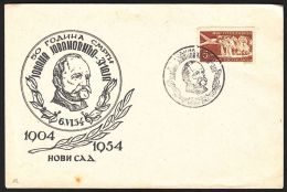 Yugoslavia 1954, Illustrated Cover "50 Years Of Death Jovan Jovanivic Zmaj", W./ Special Postmark "Novi Sad" Ref.bbzg - Covers & Documents